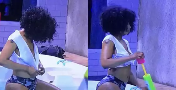 BBNaija: Mercy Thrills Fans With Her Twerking Ass During Saturday Night Party